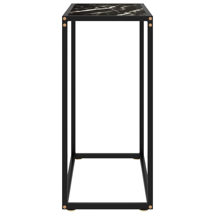 Masă consolă, negru, 60x35x75 cm, sticlă securizată - WALTI WALTI