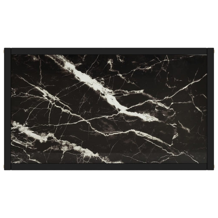 Masă consolă, negru, 60x35x75 cm, sticlă securizată - WALTI WALTI