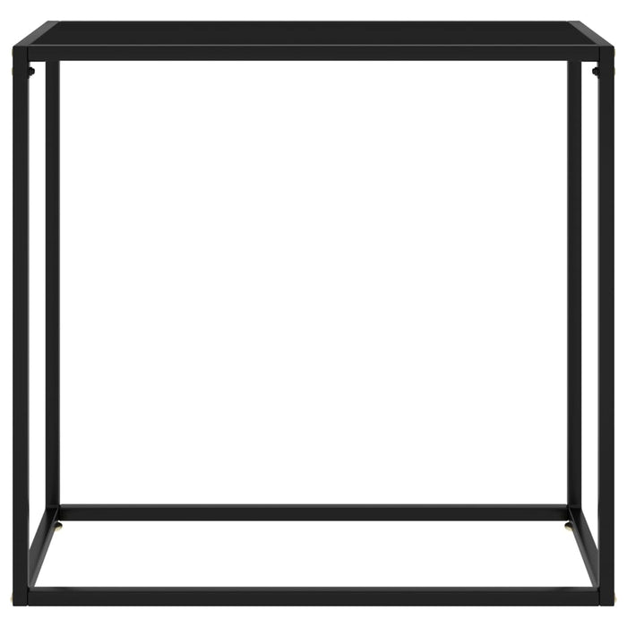 Masă consolă, negru, 80x35x75 cm, sticlă securizată - WALTI WALTI