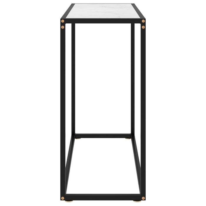 Masă consolă, alb, 80x35x75 cm, sticlă securizată - WALTI WALTI