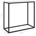 Masă consolă, alb, 80x35x75 cm, sticlă securizată - WALTI WALTI