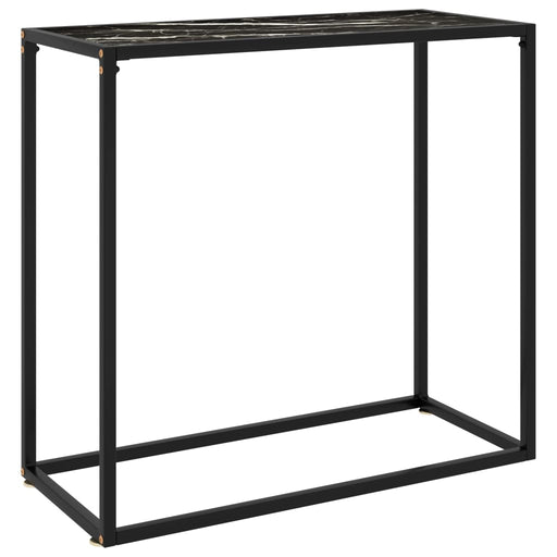 Masă consolă, negru, 80x35x75 cm, sticlă securizată - WALTI WALTI