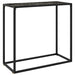 Masă consolă, negru, 80x35x75 cm, sticlă securizată - WALTI WALTI