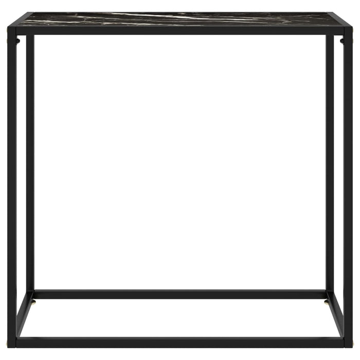 Masă consolă, negru, 80x35x75 cm, sticlă securizată - WALTI WALTI