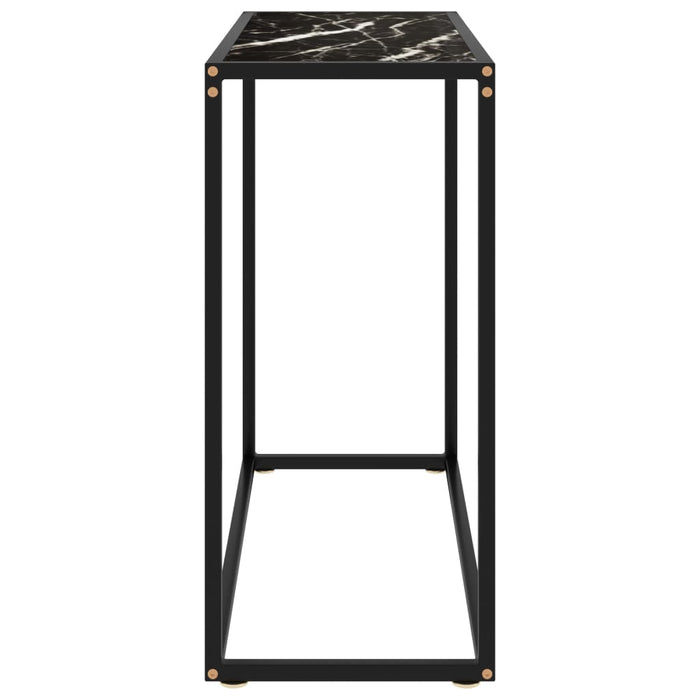 Masă consolă, negru, 80x35x75 cm, sticlă securizată - WALTI WALTI