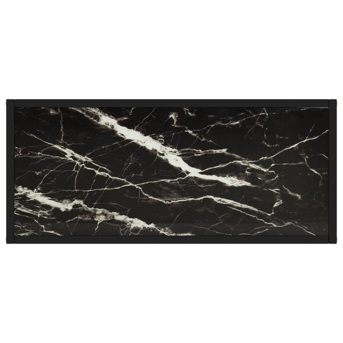 Masă consolă, negru, 80x35x75 cm, sticlă securizată - WALTI WALTI