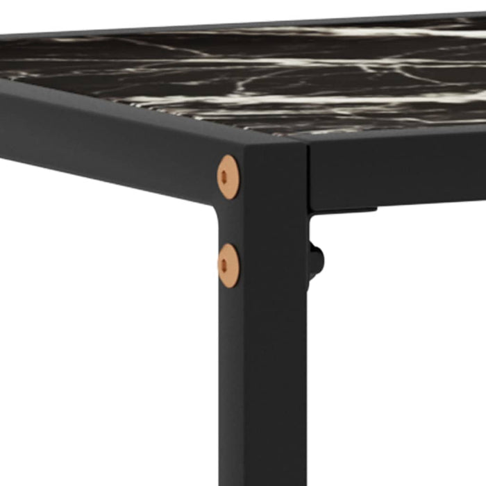 Masă consolă, negru, 80x35x75 cm, sticlă securizată - WALTI WALTI
