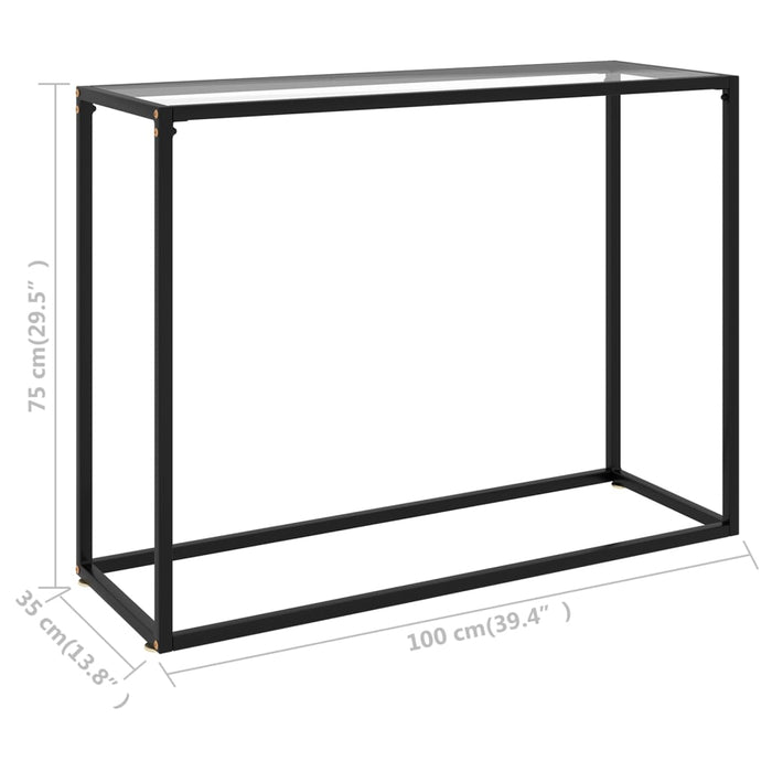 Masă consolă, transparent, 100x35x75 cm, sticlă securizată - WALTI WALTI