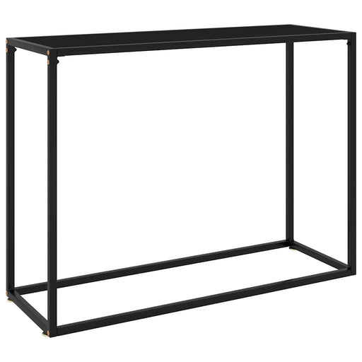Masă consolă, negru, 100x35x75 cm, sticlă securizată - WALTI WALTI