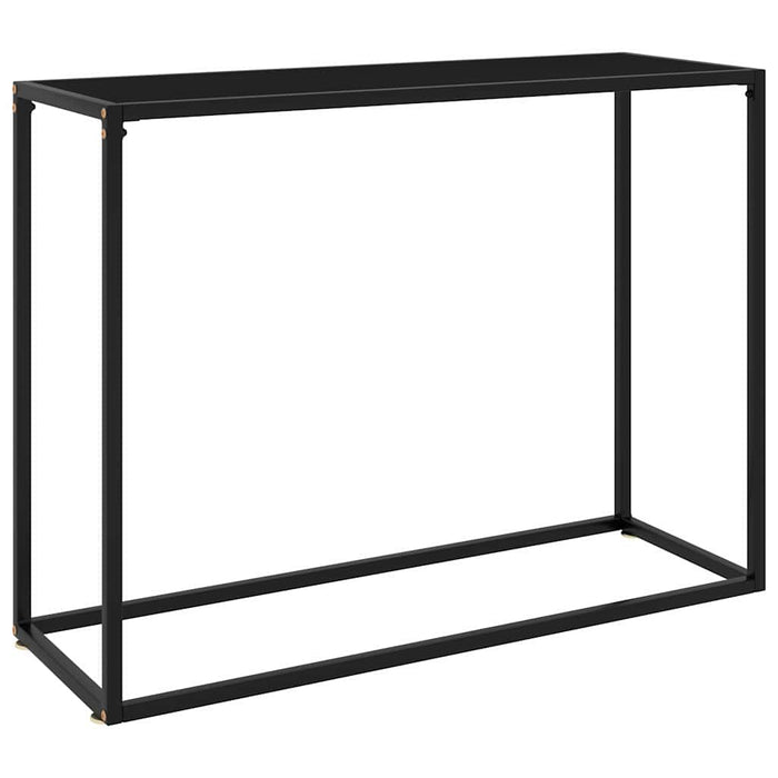Masă consolă, negru, 100x35x75 cm, sticlă securizată - WALTI WALTI