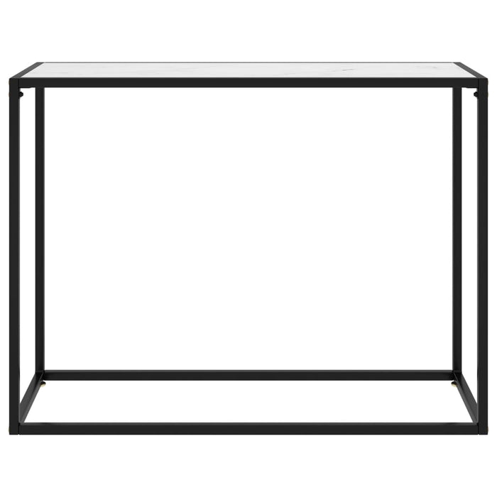 Masă consolă, alb, 100x35x75 cm, sticlă securizată - WALTI WALTI
