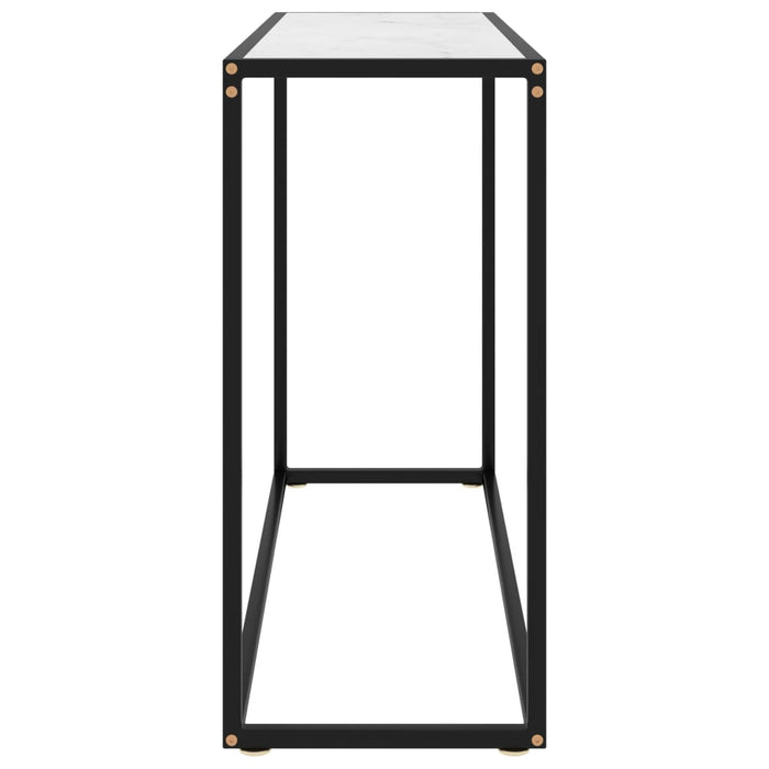 Masă consolă, alb, 100x35x75 cm, sticlă securizată - WALTI WALTI