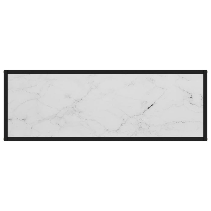 Masă consolă, alb, 100x35x75 cm, sticlă securizată - WALTI WALTI