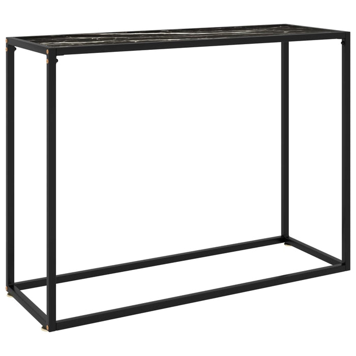 Masă consolă, negru, 100x35x75 cm, sticlă securizată - WALTI WALTI