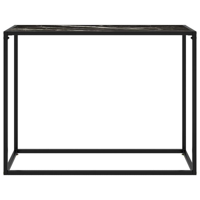 Masă consolă, negru, 100x35x75 cm, sticlă securizată - WALTI WALTI