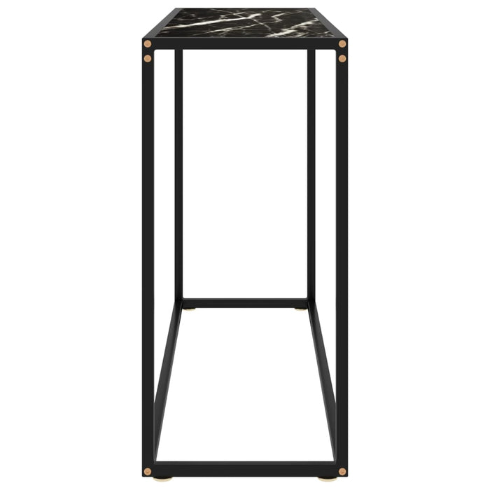 Masă consolă, negru, 100x35x75 cm, sticlă securizată - WALTI WALTI