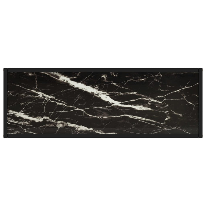 Masă consolă, negru, 100x35x75 cm, sticlă securizată - WALTI WALTI