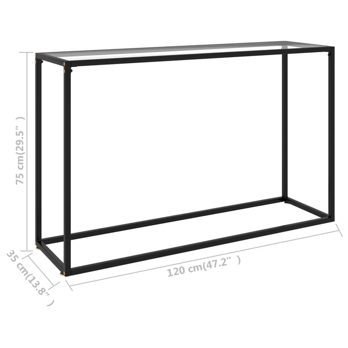 Masă consolă, transparent, 120x35x75 cm, sticlă securizată - WALTI WALTI