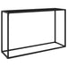Masă consolă, negru, 120x35x75 cm, sticlă securizată - WALTI WALTI