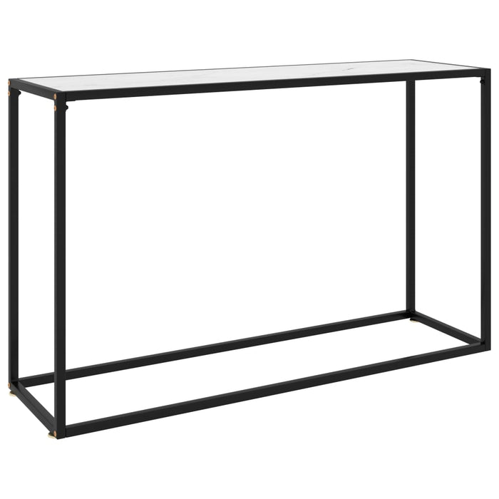 Masă consolă, alb, 120x35x75 cm, sticlă securizată - WALTI WALTI