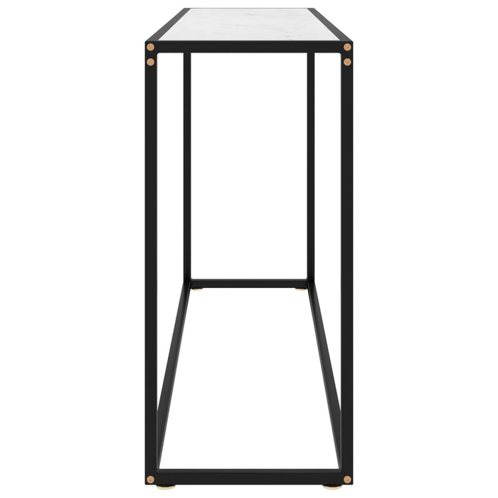 Masă consolă, alb, 120x35x75 cm, sticlă securizată - WALTI WALTI