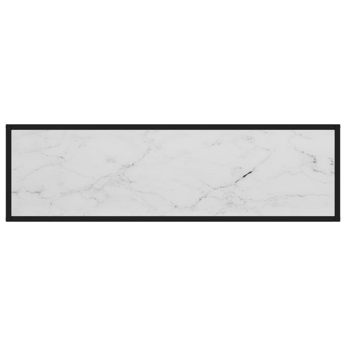 Masă consolă, alb, 120x35x75 cm, sticlă securizată - WALTI WALTI