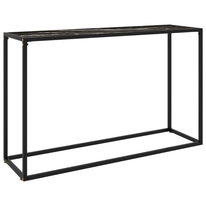 Masă consolă, negru, 120x35x75 cm, sticlă securizată - WALTI WALTI