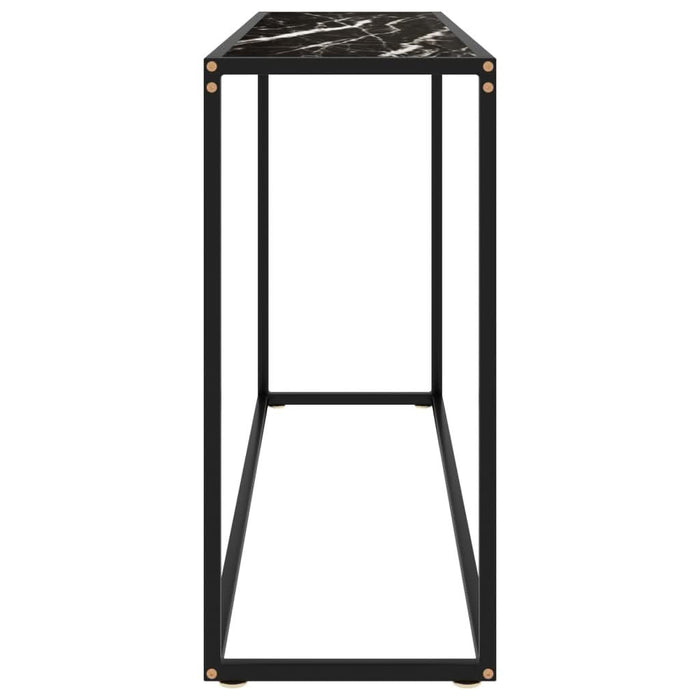 Masă consolă, negru, 120x35x75 cm, sticlă securizată - WALTI WALTI