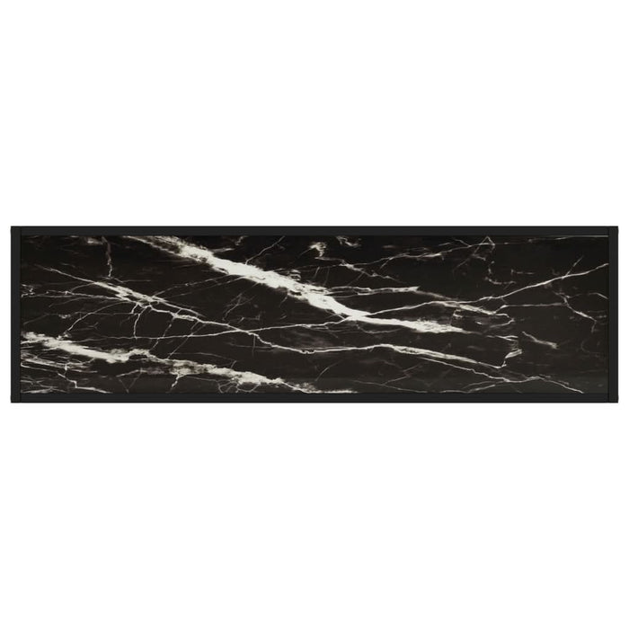 Masă consolă, negru, 120x35x75 cm, sticlă securizată - WALTI WALTI