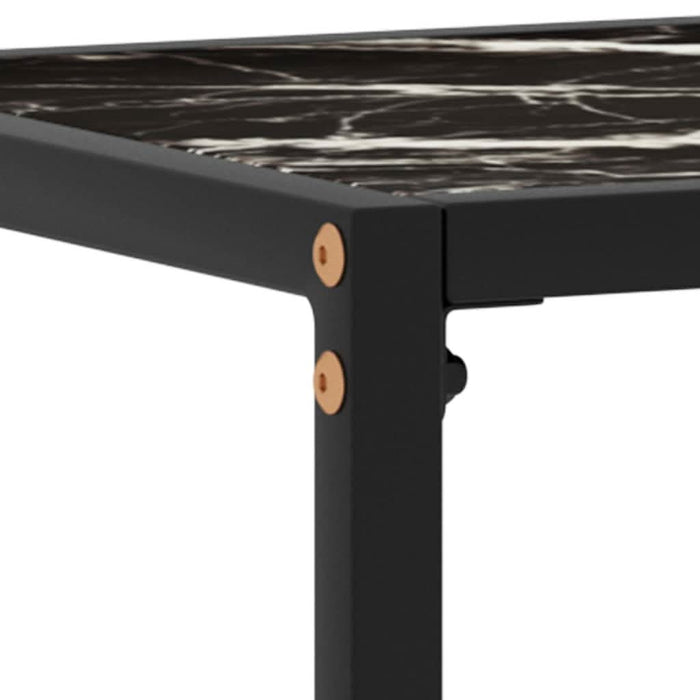 Masă consolă, negru, 120x35x75 cm, sticlă securizată - WALTI WALTI