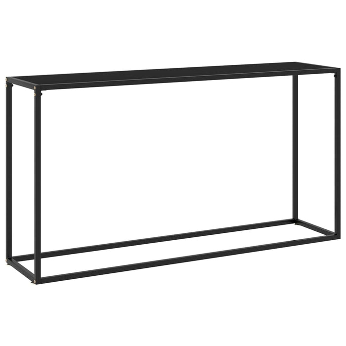 Masă consolă, negru, 140x35x75 cm, sticlă securizată WALTI