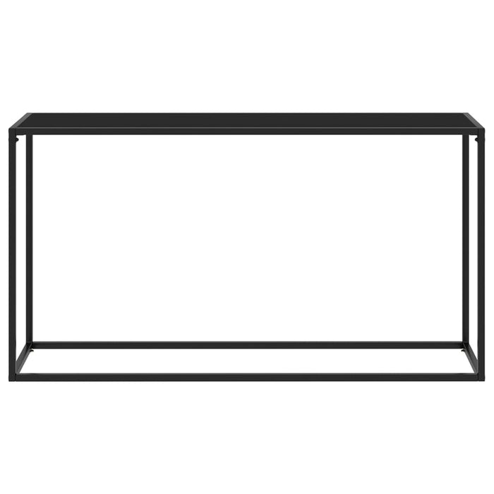 Masă consolă, negru, 140x35x75 cm, sticlă securizată WALTI