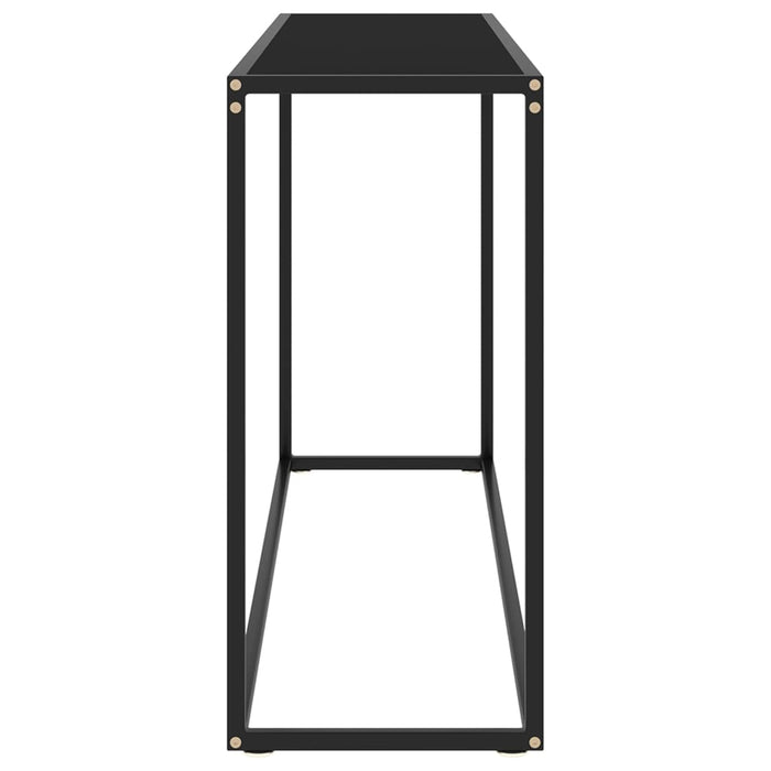 Masă consolă, negru, 140x35x75 cm, sticlă securizată WALTI