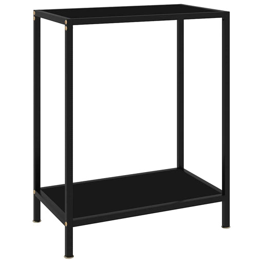 Masă consolă, negru, 60 x 35 x 75 cm, sticlă securizată - WALTI WALTI