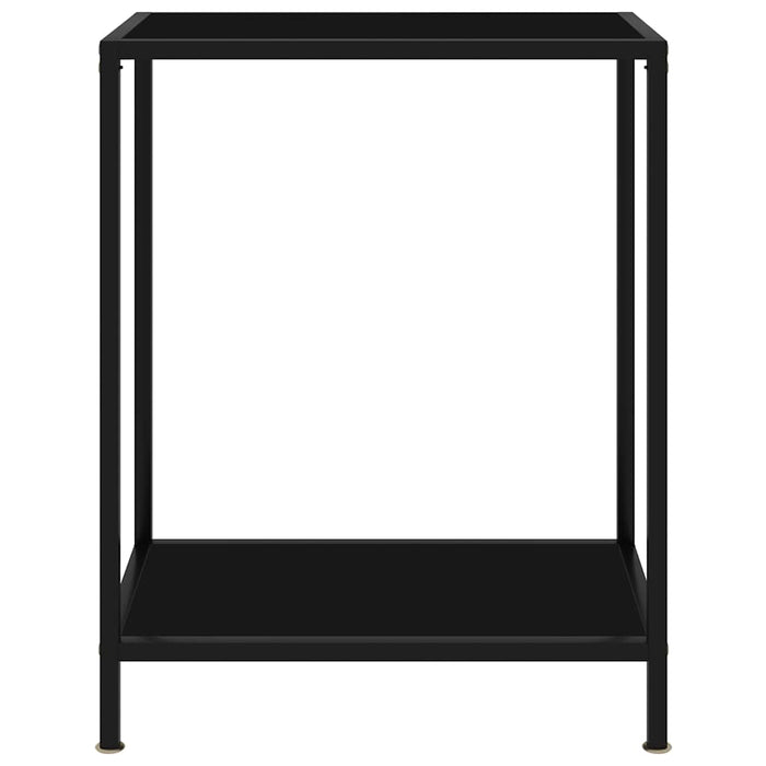 Masă consolă, negru, 60 x 35 x 75 cm, sticlă securizată - WALTI WALTI