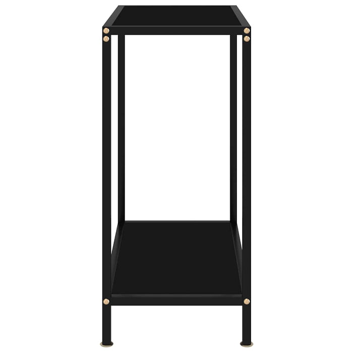 Masă consolă, negru, 60 x 35 x 75 cm, sticlă securizată - WALTI WALTI