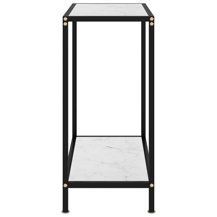Masă consolă, alb, 60 x 35 x 75 cm, sticlă securizată WALTI
