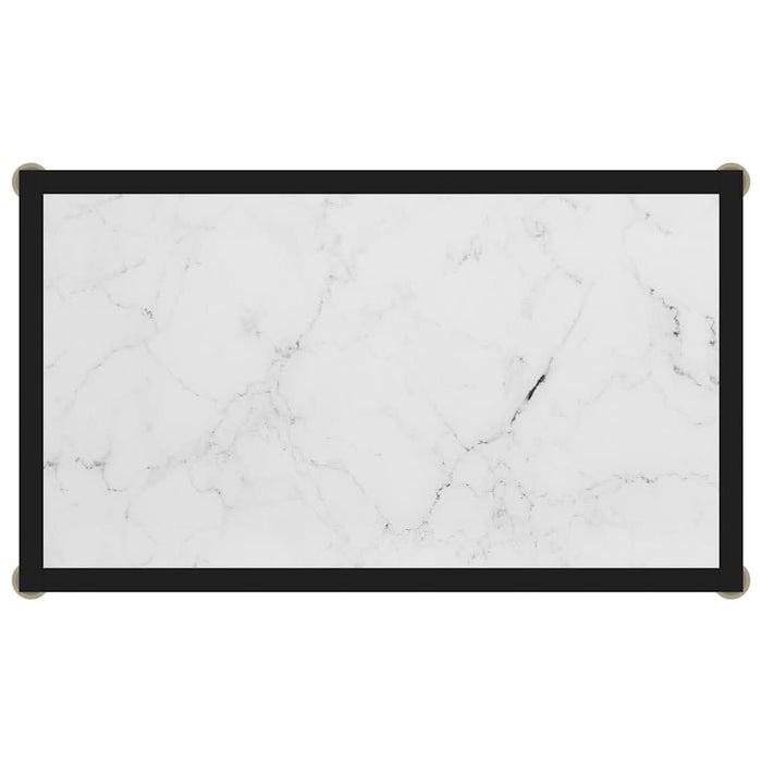 Masă consolă, alb, 60 x 35 x 75 cm, sticlă securizată WALTI