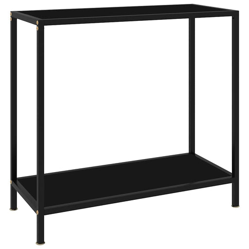 Masă consolă, negru, 80 x 35 x 75 cm, sticlă securizată - WALTI WALTI