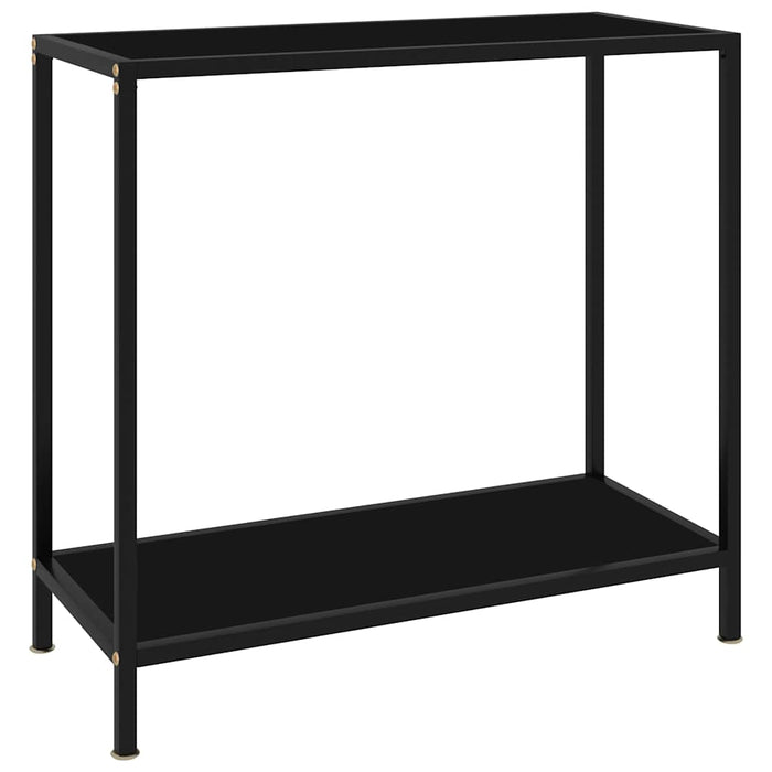 Masă consolă, negru, 80 x 35 x 75 cm, sticlă securizată - WALTI WALTI