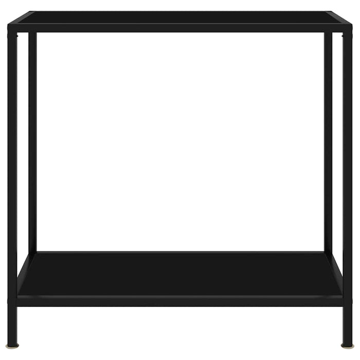Masă consolă, negru, 80 x 35 x 75 cm, sticlă securizată - WALTI WALTI