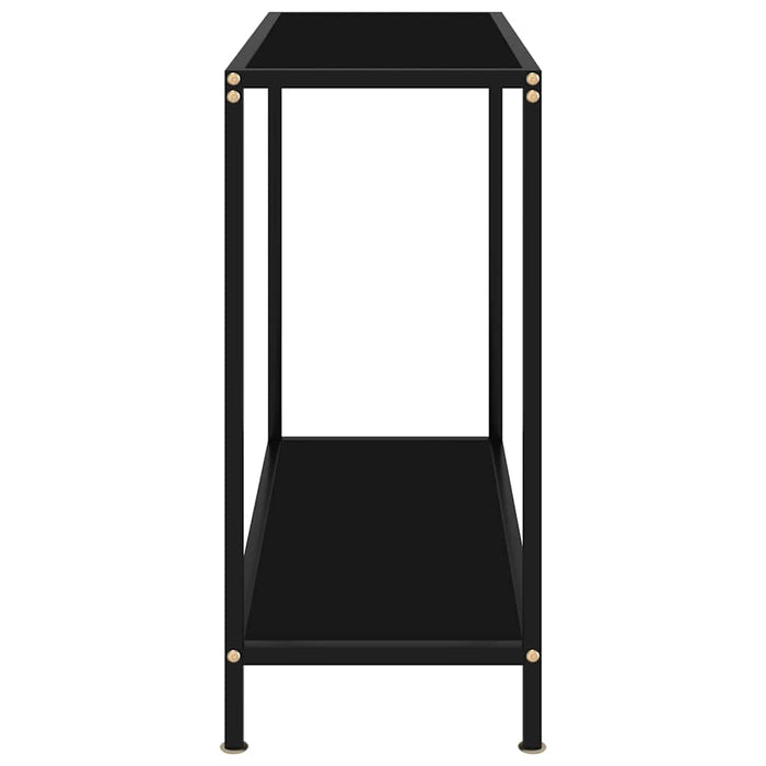 Masă consolă, negru, 80 x 35 x 75 cm, sticlă securizată - WALTI WALTI