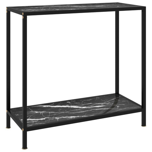 Masă consolă, negru, 80 x 35 x 75 cm, sticlă securizată - WALTI WALTI