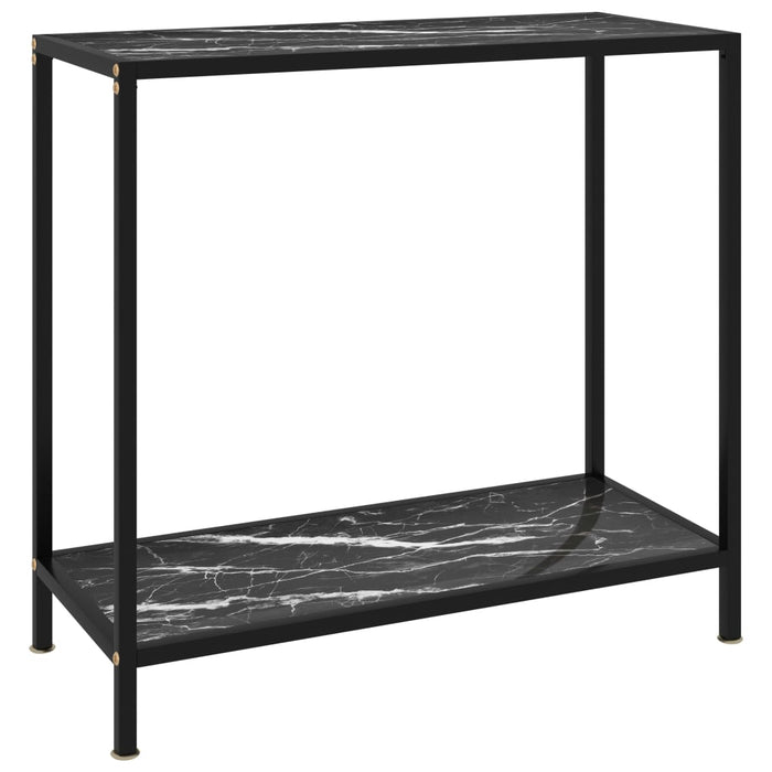 Masă consolă, negru, 80 x 35 x 75 cm, sticlă securizată - WALTI WALTI