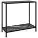 Masă consolă, negru, 80 x 35 x 75 cm, sticlă securizată - WALTI WALTI