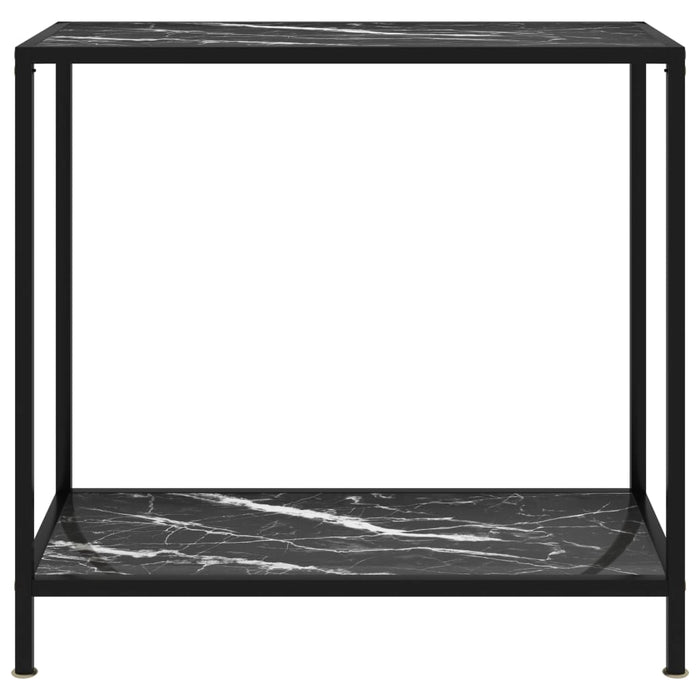 Masă consolă, negru, 80 x 35 x 75 cm, sticlă securizată - WALTI WALTI