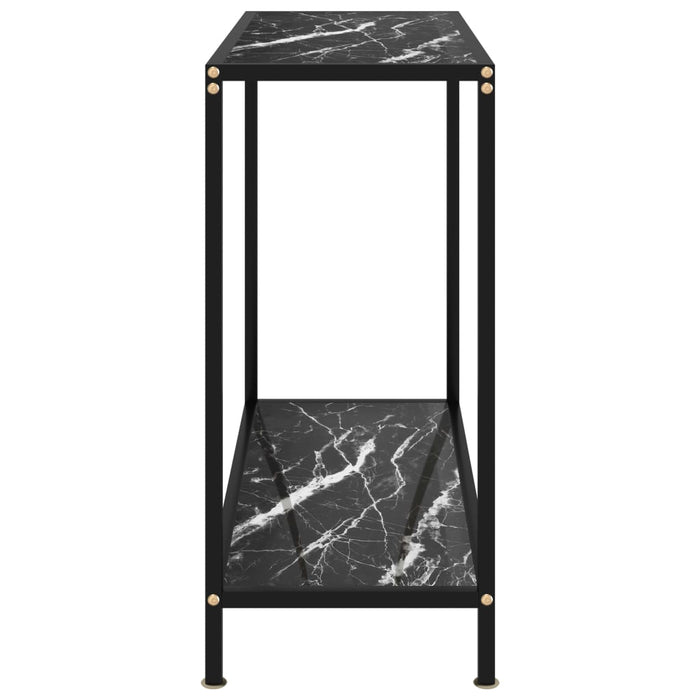 Masă consolă, negru, 80 x 35 x 75 cm, sticlă securizată - WALTI WALTI
