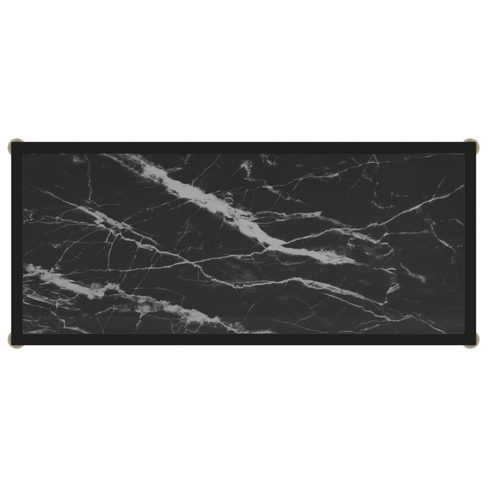 Masă consolă, negru, 80 x 35 x 75 cm, sticlă securizată - WALTI WALTI