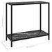 Masă consolă, negru, 80 x 35 x 75 cm, sticlă securizată - WALTI WALTI