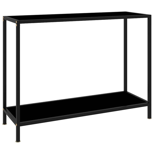 Masă consolă, negru, 100 x 35 x 75 cm, sticlă securizată - WALTI WALTI